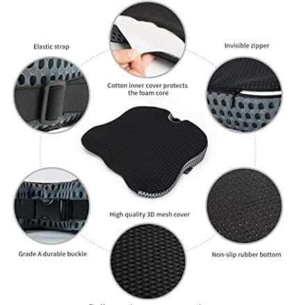 Lumbar Support and Polyester Fabric Auto Car Cushions for Long Distance Driving