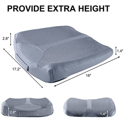 Comfortable Black Car Seat Support Cushion with U-shaped Design and Lumbar Support